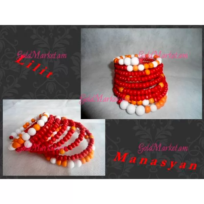 Colorful wooden bracelets