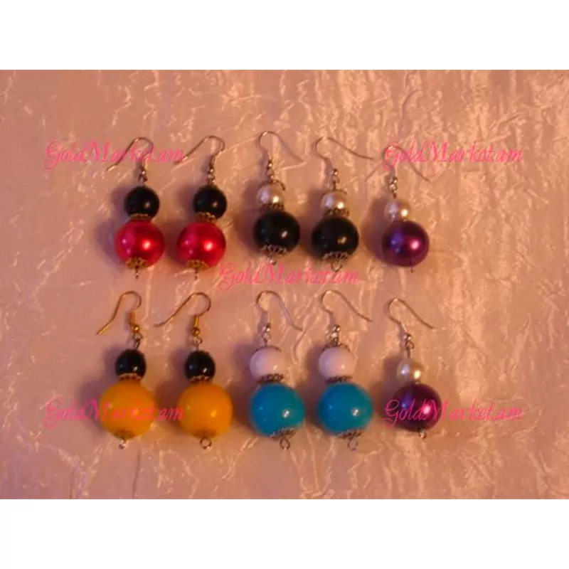 Գունավոր քարերով ականջօղեր