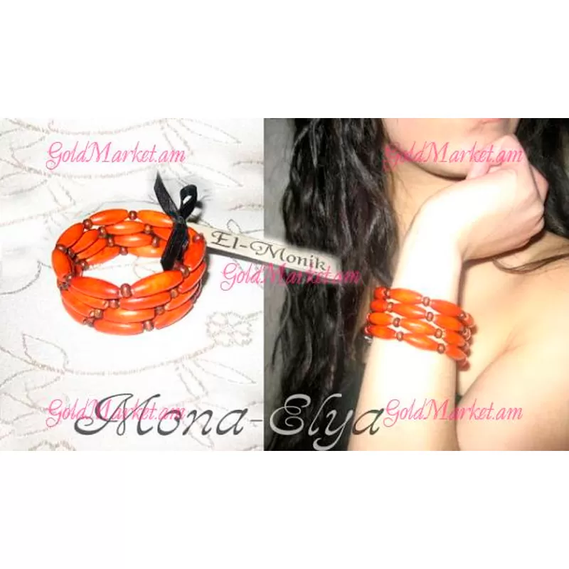 Փայտե թևնոց երկար քարերով