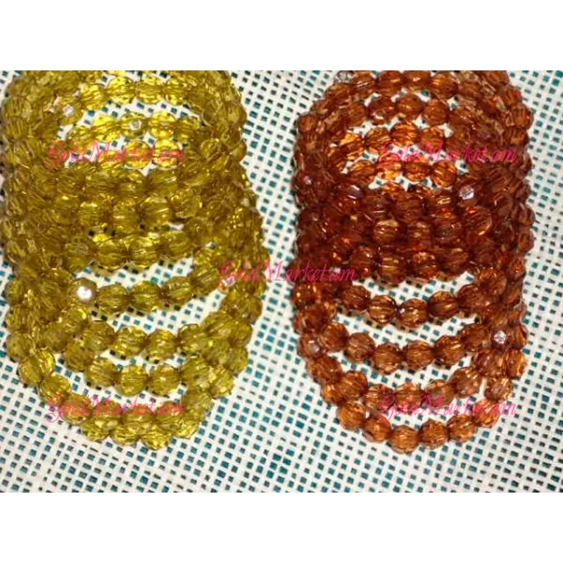 Bracelet with yellow-orange stones